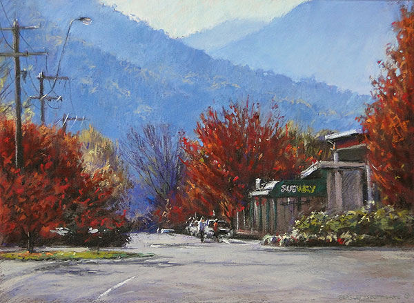 Autumn Hues - Bright - Pastel Painting 34x42cm