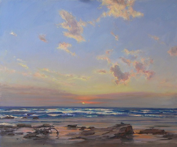 Days End Wye River - Oil Painting