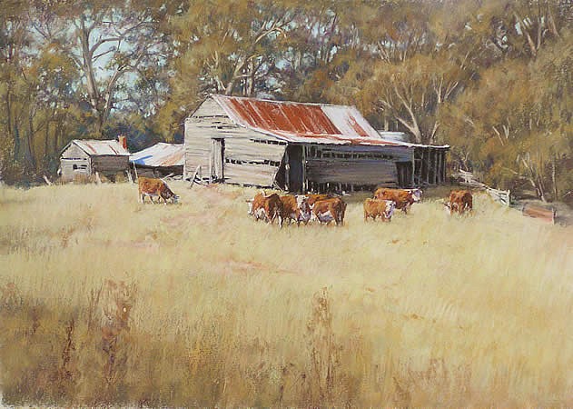 Hilltop Relics Daylesford - Pastel Painting SOLD