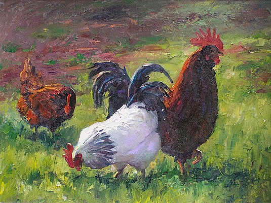Pecking Order - Oil Painting SOLD