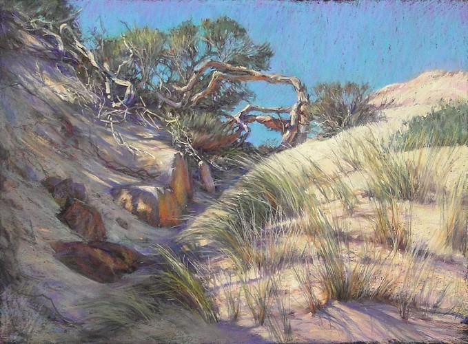 Sculptured Landscape Cape Conran - Pastel Painting