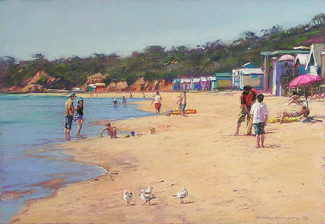 Summertime Mt Martha Beach - Pastel Painting SOLD