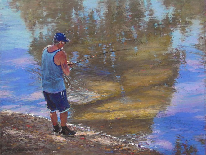 The Fisherman Thornton - Pastel Painting